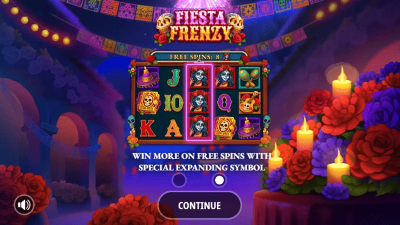 Fiesta Frenzy - メインメニューとベット設定